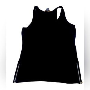 Armani Exchange black tank top with side zippers